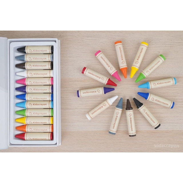 mamayo媽媽友 kidzcrayon12色大豆蠟筆