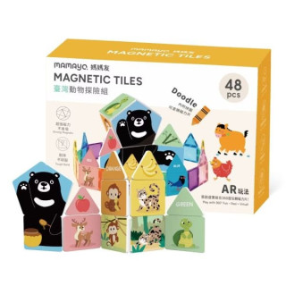 mamayo媽媽友  磁力片台灣動物探險組48pcs
