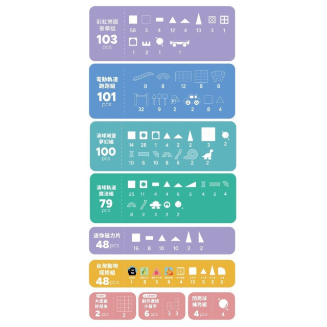 mamayo媽媽友 迷你磁力片48pcs