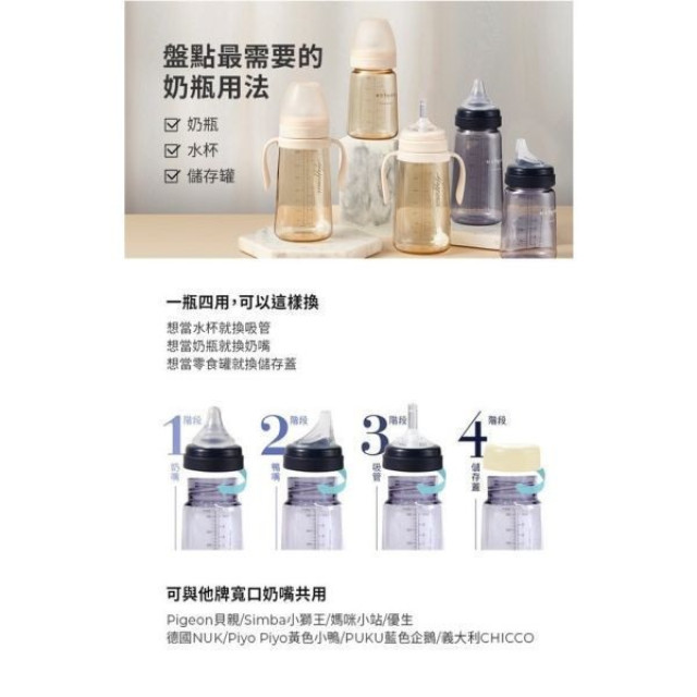 MOTHER-K 奶瓶水杯共用吸管組(2入)