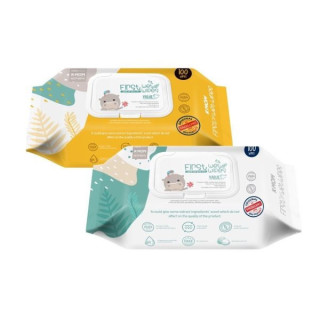 MOTHER-K 自然純淨嬰幼兒濕紙巾-掀蓋柔花款100抽*20包(箱購)