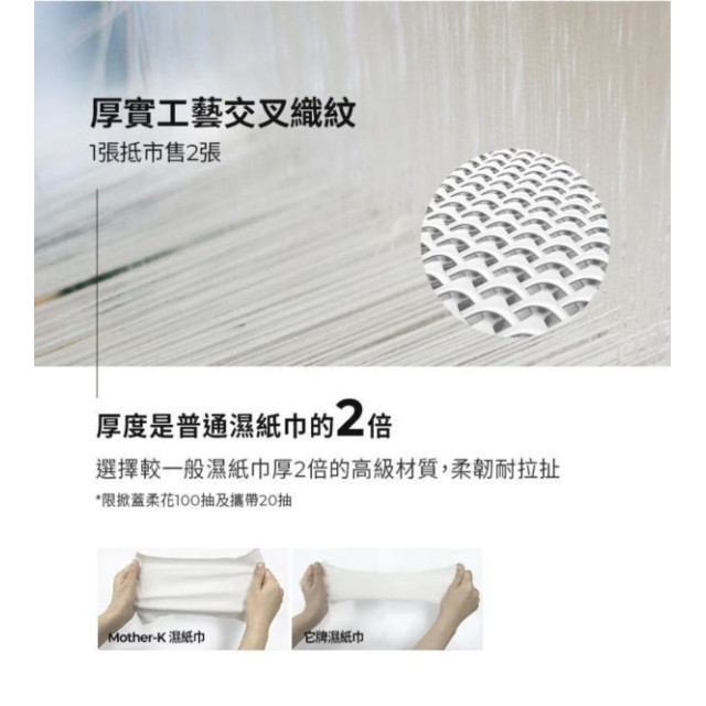 MOTHER-K 自然純淨嬰幼兒濕紙巾-掀蓋柔花款100抽*20包(箱購)