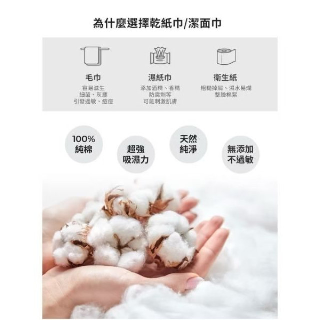 Mother-k 頂級乾濕兩用紙巾160抽-純棉