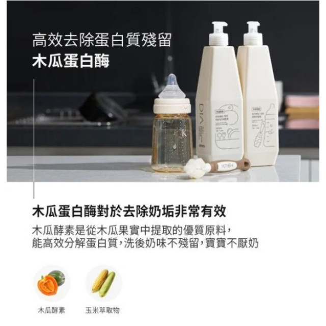 MOTHER-K DIA純粹蔬果奶瓶清潔液-補充400ML