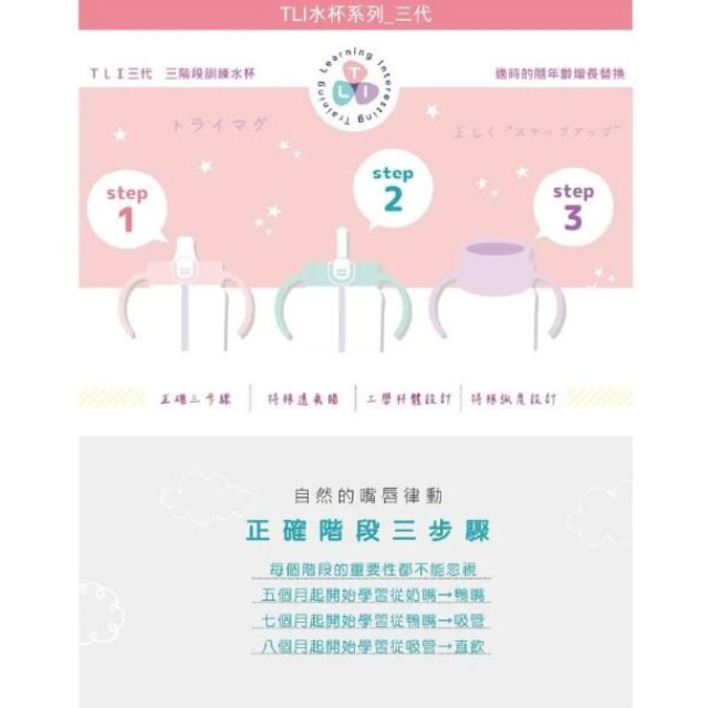 Richell 利其爾 TLI鴨嘴吸管水杯200ml(多款)