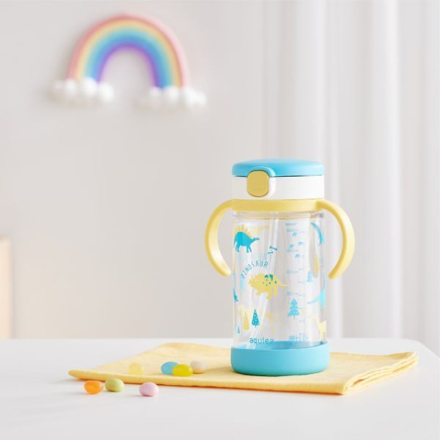 Richell 利其爾 Aqulea吸管水杯320ml 含底座(多款)