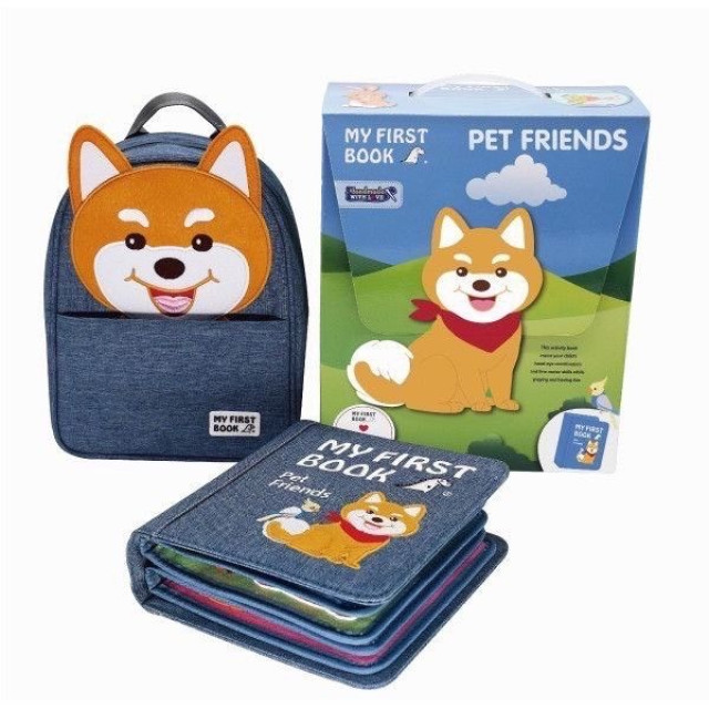 MY FIRST BOOKS 蒙特梭利啟蒙布書-動物冊柴犬