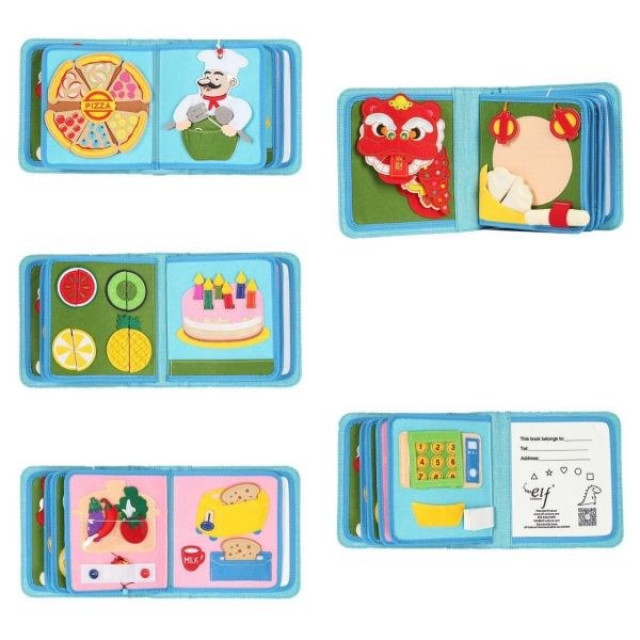 MY FIRST BOOKS 蒙特梭利啟蒙布書-第五冊美味料理(多款)