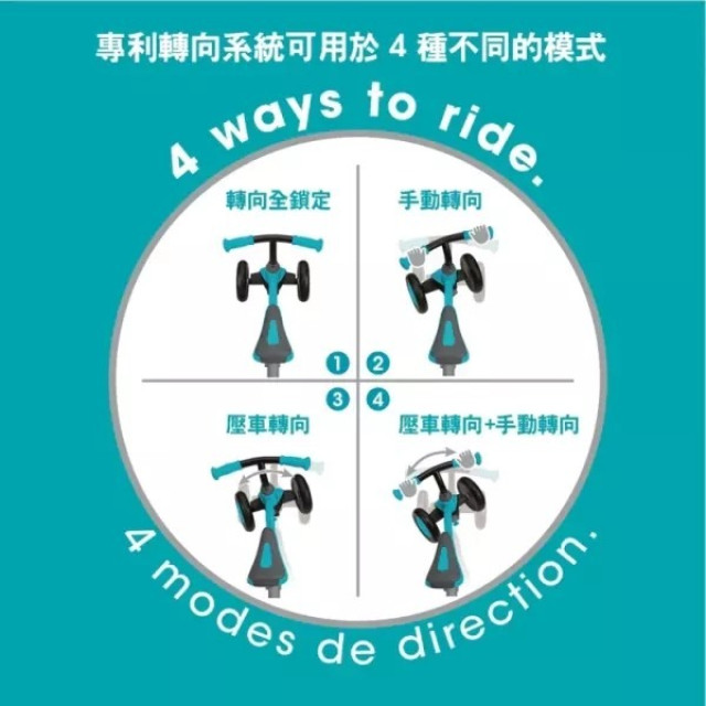 GLOBBER 寶寶平衡嚕嚕車-莫蘭迪藍綠