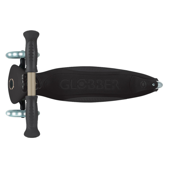 GLOBBER GO•UP 5合1夢幻版360度多功能三輪滑板車(白光發光前輪)-巴黎No.7優雅黑