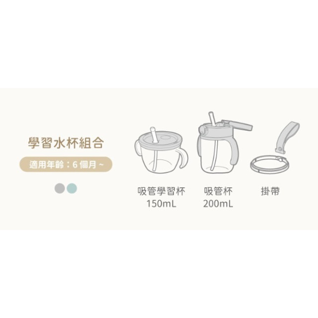 Richell 利其爾 Axstars新款幻夢系列-幻夢學習水杯組合(多款)