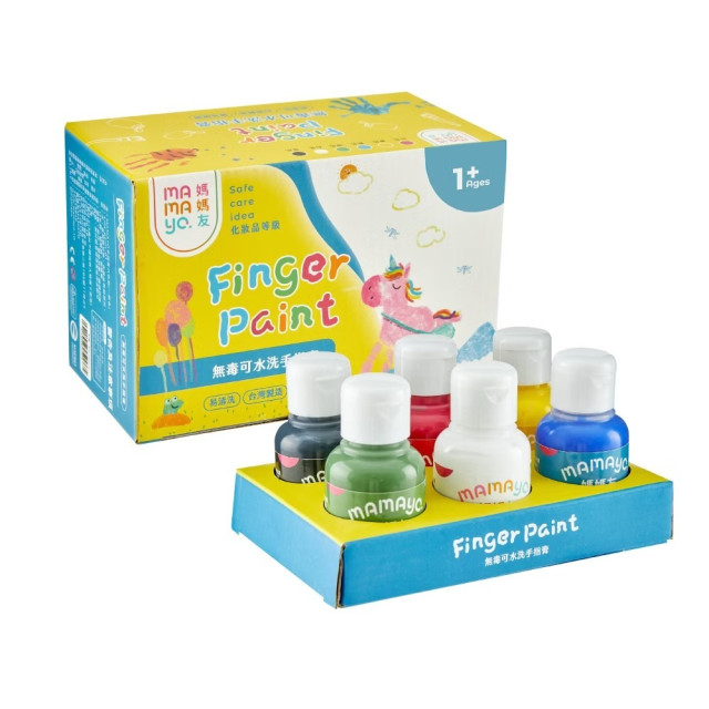 mamayo媽媽友 無毒手指膏6色組-一般色