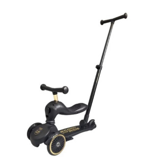 Scoot&Ride 奧地利kick 1 Push&Go滑步滑板車-黑金