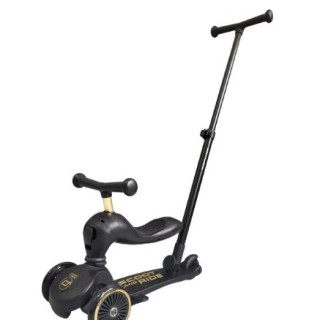 Scoot&Ride 奧地利kick 1 Push&Go滑步滑板車-黑金