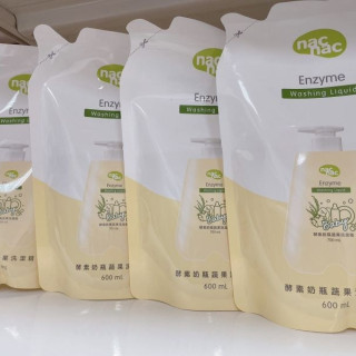 NACNAC 奶瓶蔬果洗潔液-1灌+1補