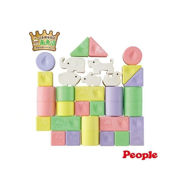 PEOPLE 彩色米的動物積木組合(米製品玩具系列)