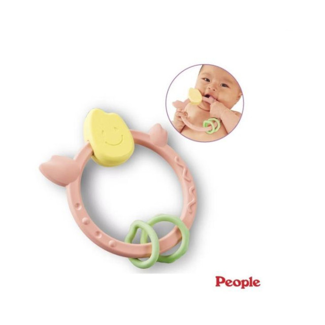 PEOPLE 彩色米的環狀咬舔玩具(米製品玩具系列)