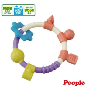 PEOPLE 環狀手搖鈴咬舔玩具