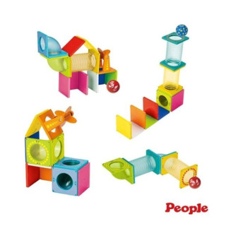 PEOPLE 益智磁性積木BASIC系列-滾球滑道&聲音遊戲組