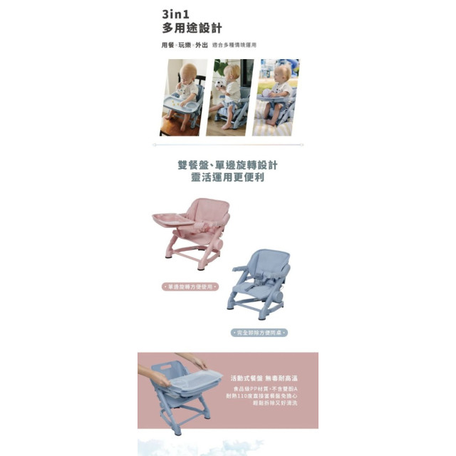 unilove Feed Me攜帶式寶寶餐椅(多款）