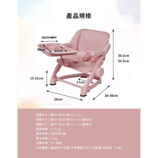 unilove Feed Me攜帶式寶寶餐椅(多款）