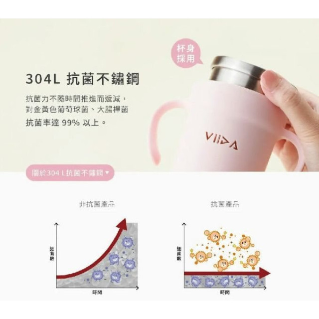 VIIDA Soufflé 吸管型抗菌不鏽鋼學習杯(多款)