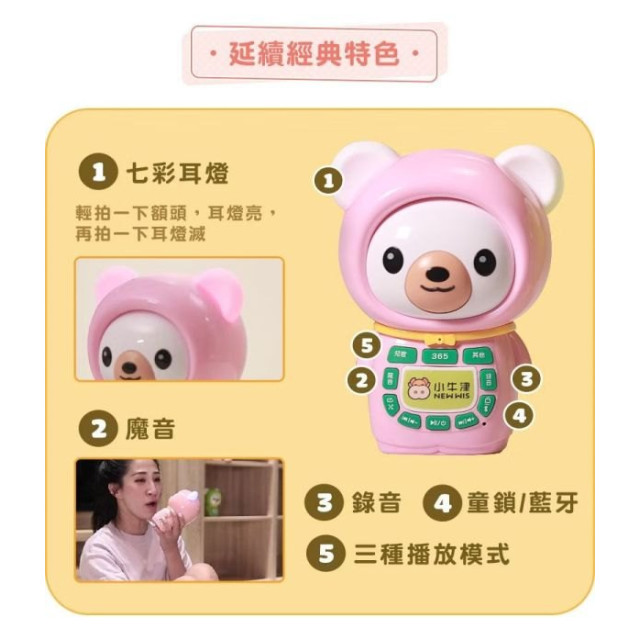 小牛津 365帽T熊故事機-贈防摔衣