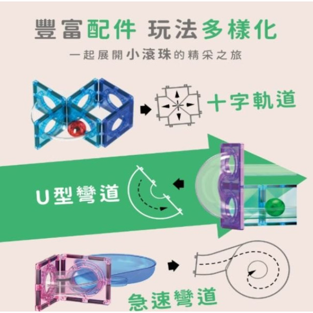 小牛津 鑽彩滾球磁力片-115pcs