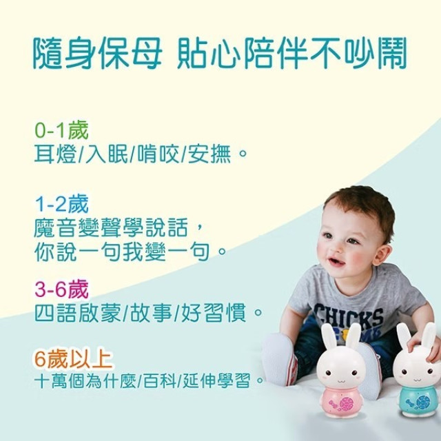 小牛津 萌萌兔故事機+可愛熊防摔衣