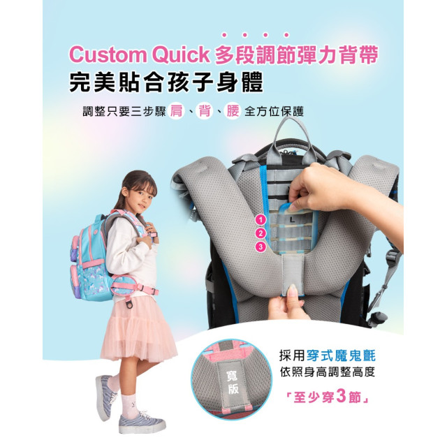 怡寶 ⒻⒾⓉ調整型護脊書包-異想恐龍