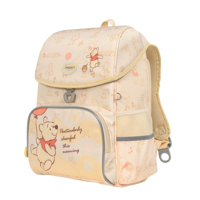 怡寶 懸浮磁扣護脊書包-小熊維尼(米黃)