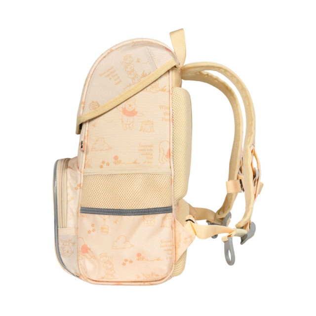 怡寶 懸浮磁扣護脊書包-小熊維尼(米黃)