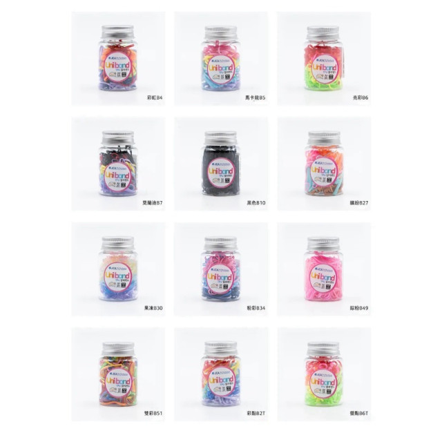 韓國JCA-UniBand罐裝髮圈(大型-4*0.2cm)約150條