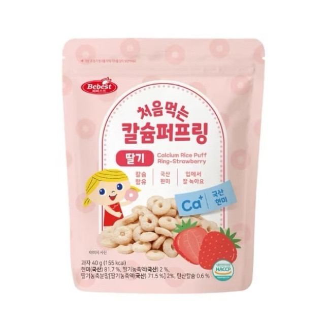 Bebest 含鈣糙米圈圈40g(多款)