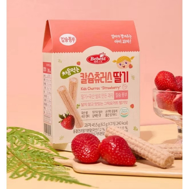 Bebest 含鈣糙米優格捲心酥6.5g*7入/盒(多款)