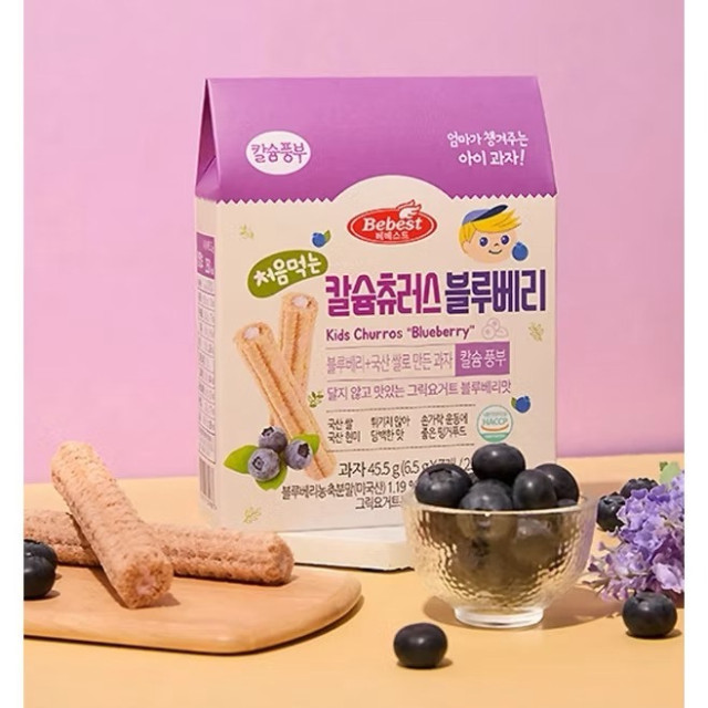 Bebest 含鈣糙米優格捲心酥6.5g*7入/盒(多款)