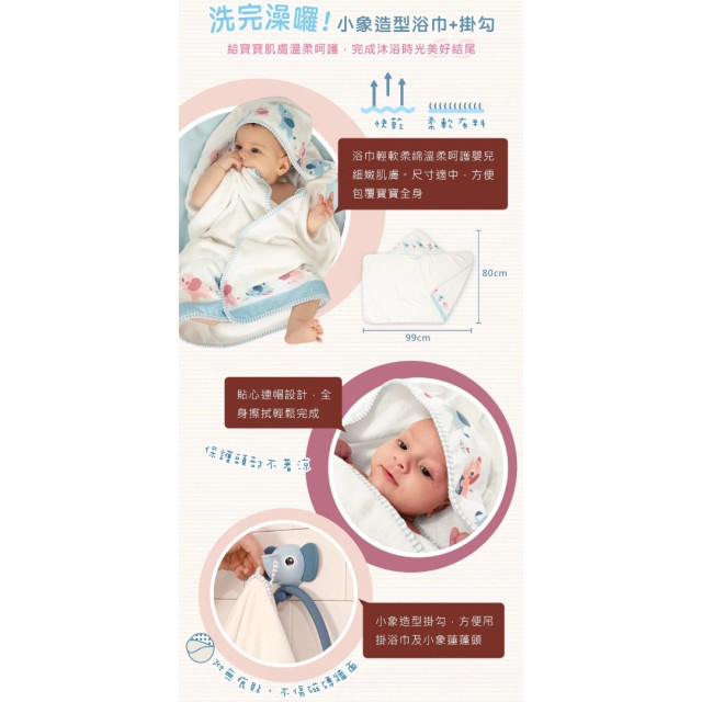 以色列Yookidoo 小象沐浴趣禮盒3件組(多款)