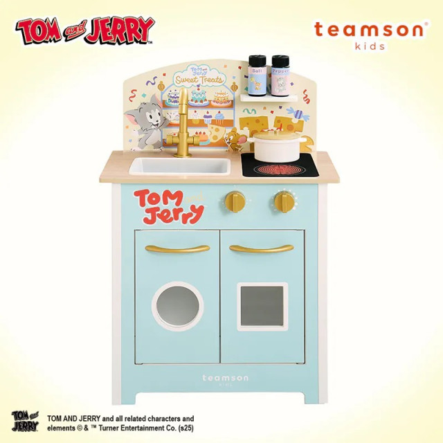 Teamson Tom and Jerry小廚師波爾多木製家家酒兒童廚房玩具