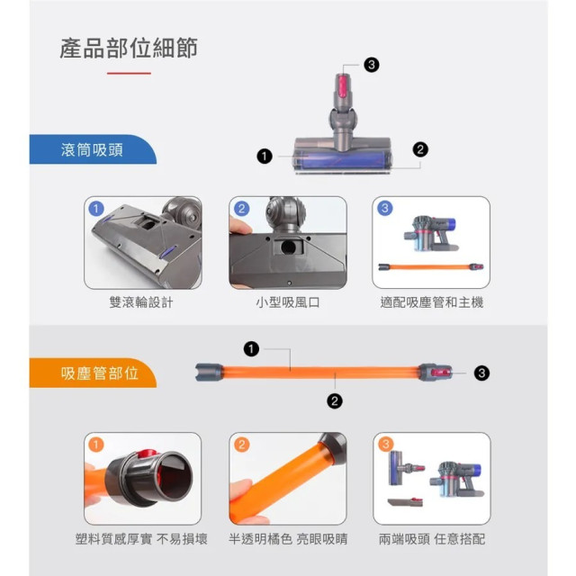 Teamson Dyson聯名款仿真手持無線吸塵器玩具