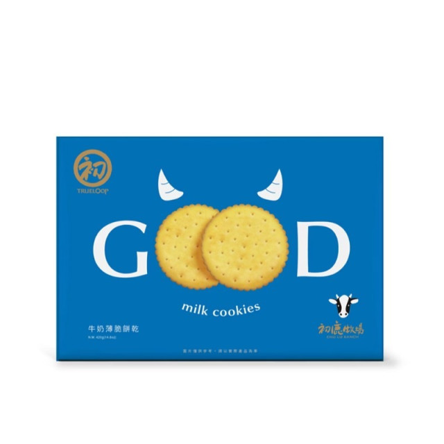 初鹿牧場 牛奶薄脆餅乾-二入盒裝