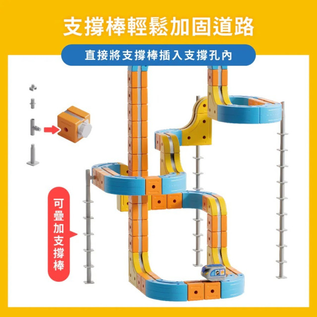 Teamson 磁吸軌道小火車 入門組 65PCS