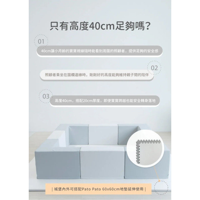 Pato Pato Hipopo方塊遊樂圍欄(6入)