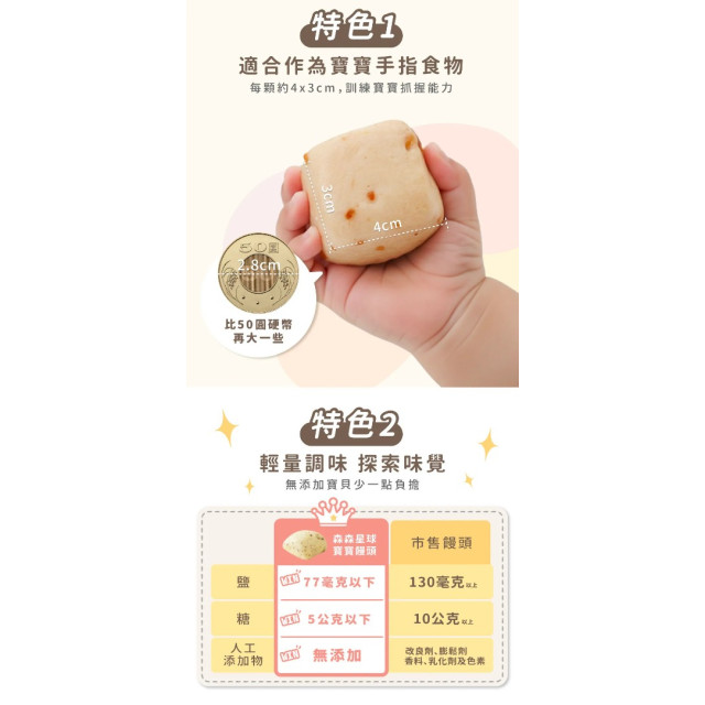 森森星球 綜合寶寶饅頭-溫潤果實系列200G/包