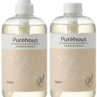 好日照 Purehous 燕麥親膚奶瓶食器清潔慕斯2入組(壓瓶+補充罐)500ML