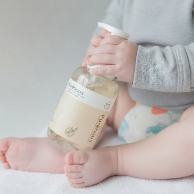 好日照 Purehous 燕麥親膚奶瓶食器清潔液2入組(壓瓶+補充罐)800ML