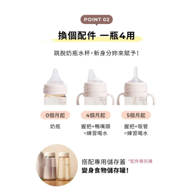 MOTHER-K 精粹極簡PPSU奶瓶-日映琥珀180ML