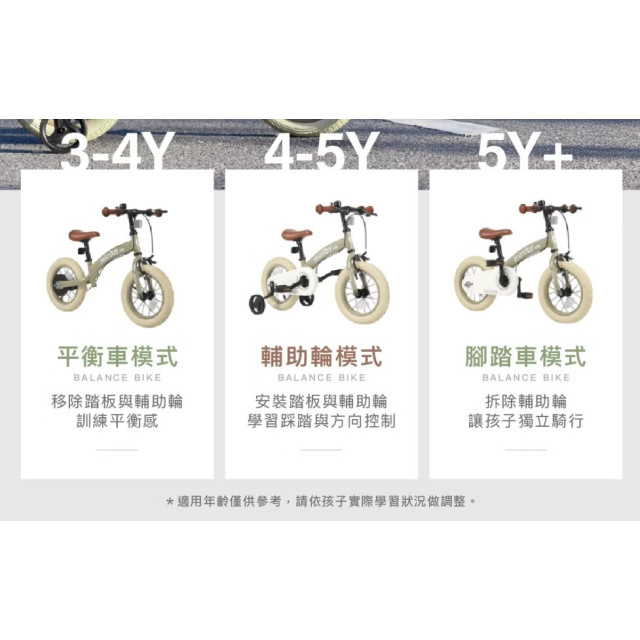 預購7月初 Qplay Miniby多功能兒童自行車14吋(多款)