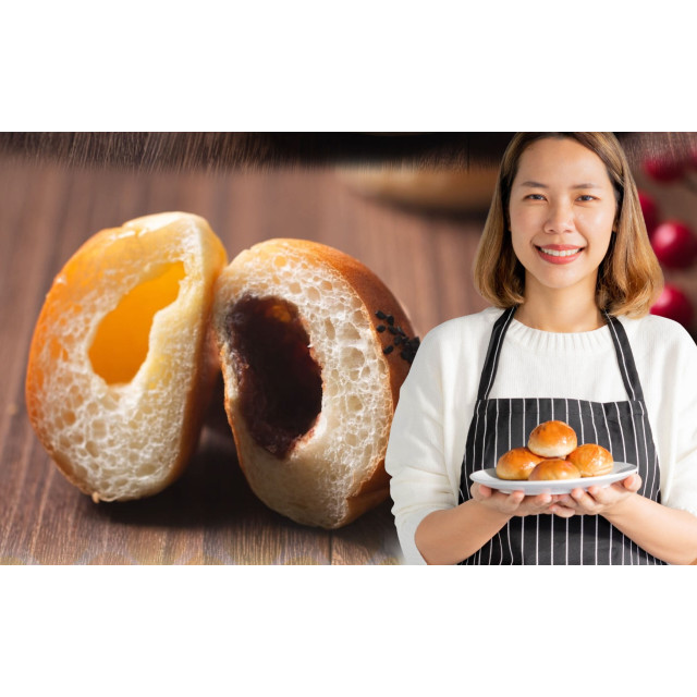 旅居漁村 寶寶專屬餐包-紅豆與奶香雙口味(4入)